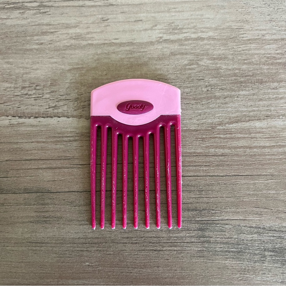 Vintage Goody Hair Pick Lift Comb Non Slip Handle Retro 90s USA Pink - Picture 2 of 12